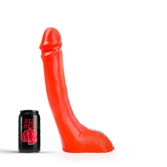 Μεγάλο Ομοίωμα Πέους - All Black Big Realistic Dong Red 29cm Sex Toys 