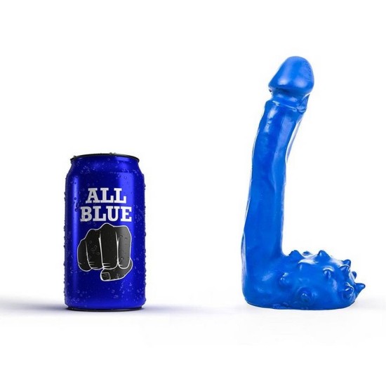 All Black Realistic Dong Blue 18cm Sex Toys