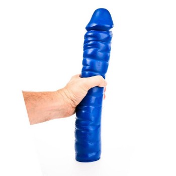 All Blue XL Dong With Ridges No.51