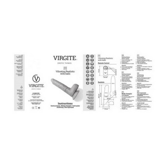 Virgite R5 Vibrating Realistic Dong Beige 23cm Sex Toys