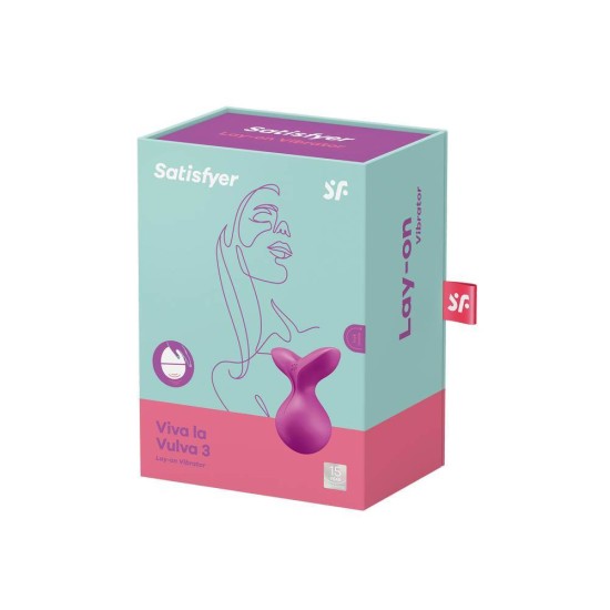 Μίνι Συσκευή Μασάζ - Satisfyer Viva La Vulva Lay On Vibrator Violet Sex Toys 