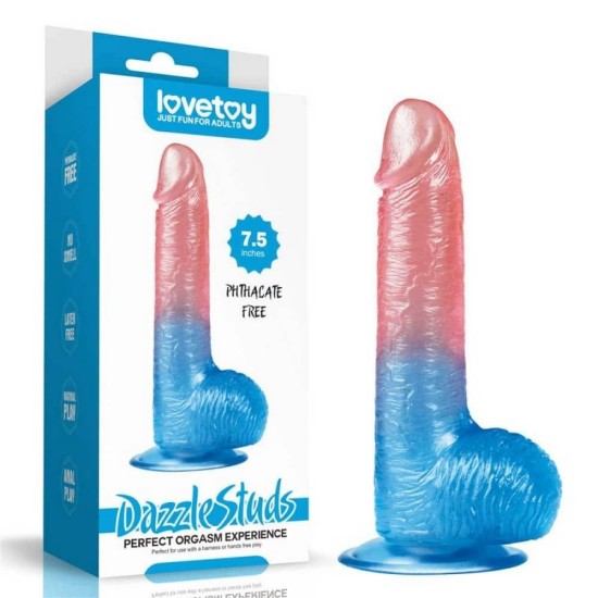 Dazzle Studs Realistic Dong With Balls 19cm Sex Toys