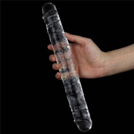 Διπλό Διάφανο Ομοίωμα Πέους - Flawless Clear Double Realistic Dildo 30cm Sex Toys 