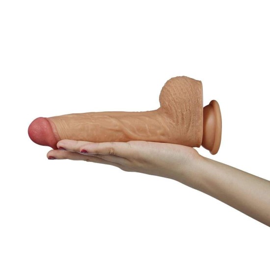 Περιστρεφόμενο Πέος Σιλικόνης - Silicone Rotating Cock With Vibration Beige Sex Toys 