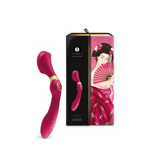Διπλός Δονητής Πολυτελείας - Shunga Zoa Intimate Double Massager Red Sex Toys 