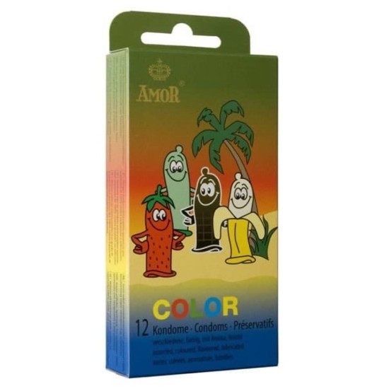Amor Color Flavoured Condoms 12pcs Sex & Beauty 