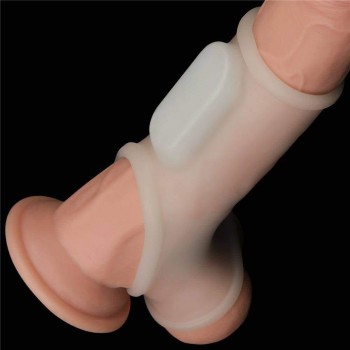 Vibrating Silk Knights Ring With Scrotum Sleeve