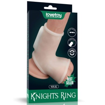 Δονούμενο Μανίκι Πέους - Vibrating Silk Knights Ring With Scrotum Sleeve