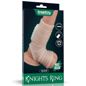 Δονούμενο Μανίκι Πέους - Vibrating Wave Knights Ring With Scrotum Sleeve
