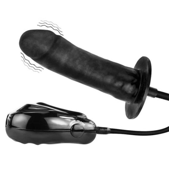 Δονούμενο Φουσκωτό Πέος - Bigger Joy Inflatable Vibrating Penis Black No.3 Sex Toys 