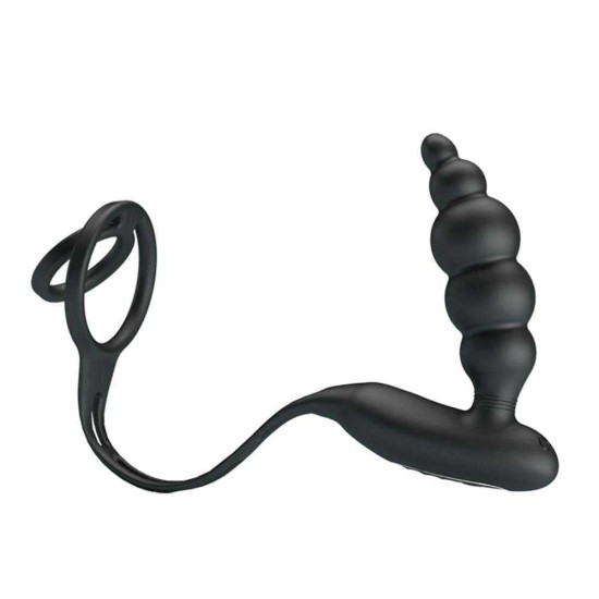 Pretty Love Vibration Penis Sleeve 3 Black Sex Toys