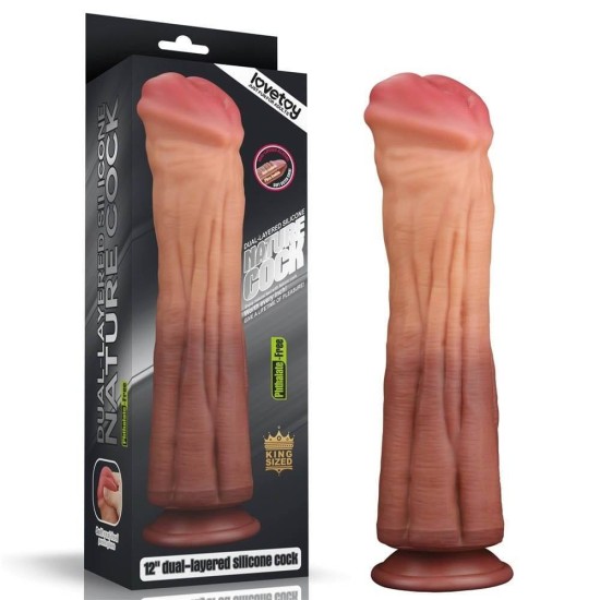 Τερατόμορφο Ομοίωμα Πέους - Dual Layered Platinum Silicone Monster Cock 30cm Sex Toys 