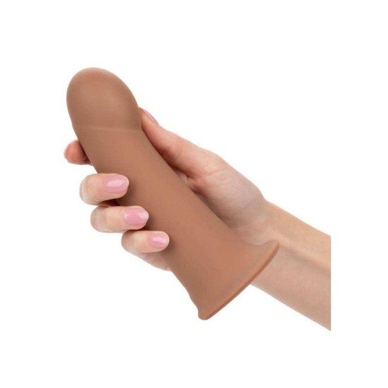 Κούφιο Ομοίωμα Με Ζώνη - Silicone Hollow Extension With Harness Brown 11cm Sex Toys 