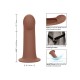 Κούφιο Ομοίωμα Με Ζώνη - Silicone Hollow Extension With Harness Brown 11cm Sex Toys 