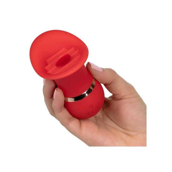 Κλειτοριδικός Δονητής Με Γλώσσα - French Kiss Charmer Licking Vibrator Red Sex Toys 