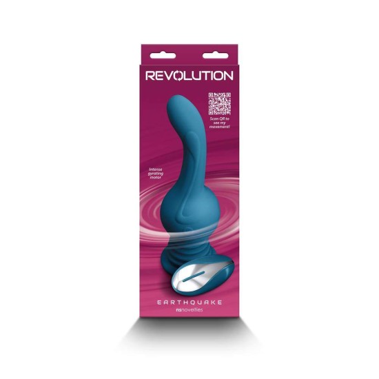 Revolution Earthquake Rotating Anal Vibrator Teal Sex Toys