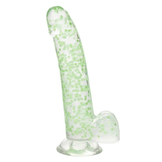 I Leaf Dick Glow In The Dark Weed Leaf Dildo 25cm Sex Toys