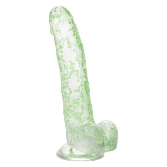 Φωσφοριζέ Ομοίωμα Πέους - I Leaf Dick Glow In The Dark Weed Leaf Dildo 25cm Sex Toys 