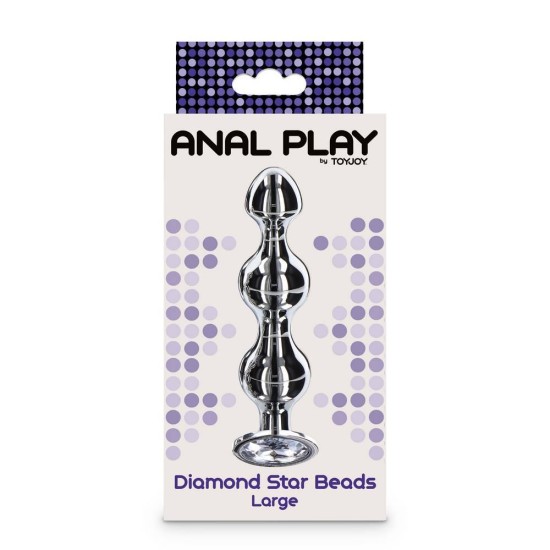 Μεταλλικές Μπάλες Με Κόσμημα - Diamond Star Anal Beads Large Sex Toys 