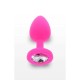 Σφήνα Σιλικόνης Με Κόσμημα - Diamond Booty Jewel Pink Small Sex Toys 