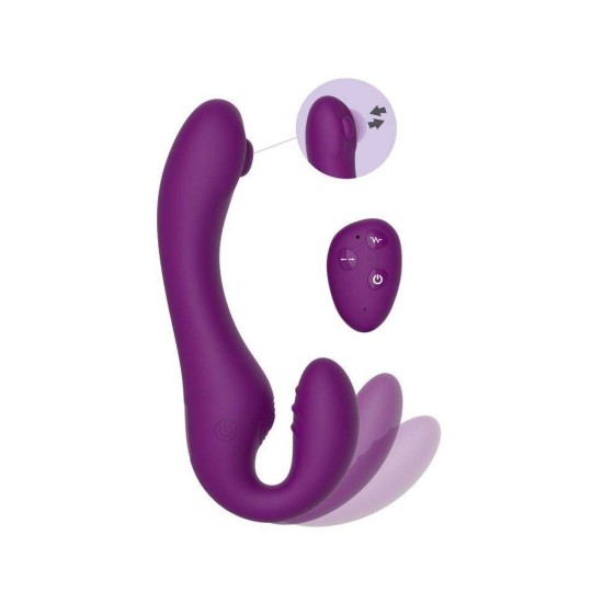 Ασύρματο Διπλό Στραπον - Strapless Strap On Pulse Vibrator With Remote Sex Toys 