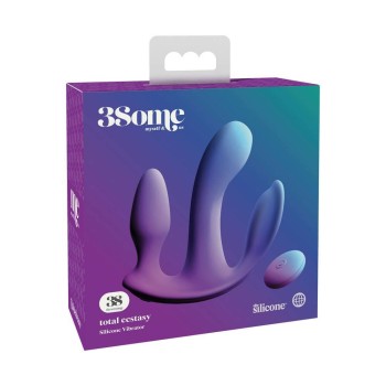 Δονητής Τριπλής Διέγερσης - 3some Total Ecstasy Silicone Vibrator Purple