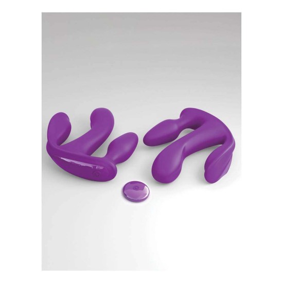 3some Total Ecstasy Silicone Vibrator Purple Sex Toys