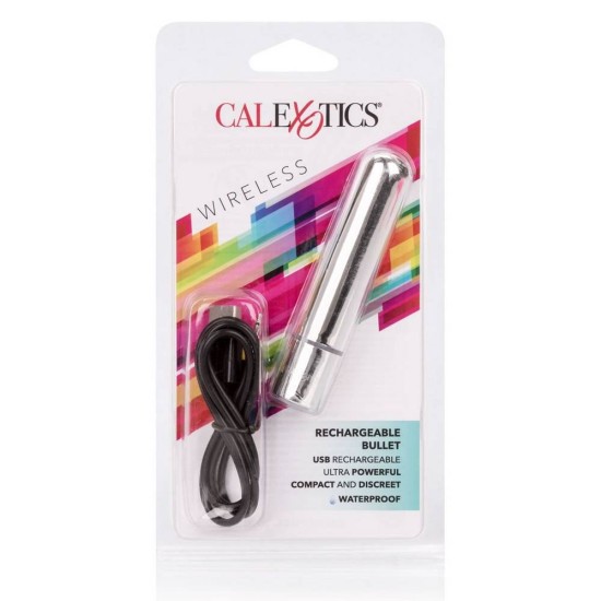 Μίνι Επαναφορτιζόμενος Δονητής - Calexotics Rechargeable Bullet Silver Sex Toys 