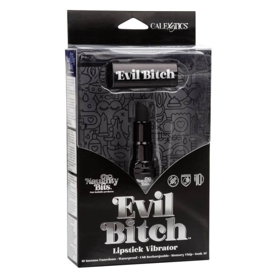 Evil Bitch Lipstick Vibrator Black Sex Toys