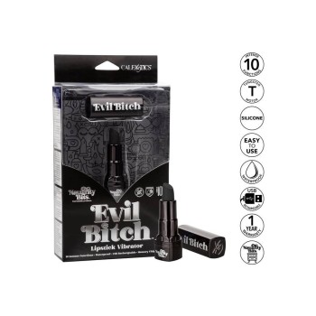 Επαναφορτιζόμενος Δονητής Κραγιόν - Evil Bitch Lipstick Vibrator Black