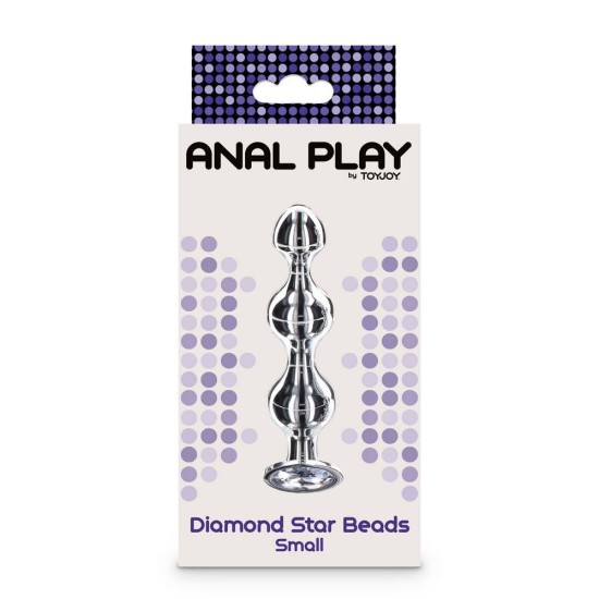 Μεταλλικές Μπάλες Με Κόσμημα - Diamond Star Anal Beads Small Sex Toys 