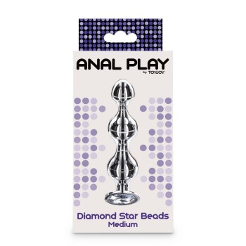 Μεταλλικές Μπάλες Με Κόσμημα - Diamond Star Anal Beads Medium