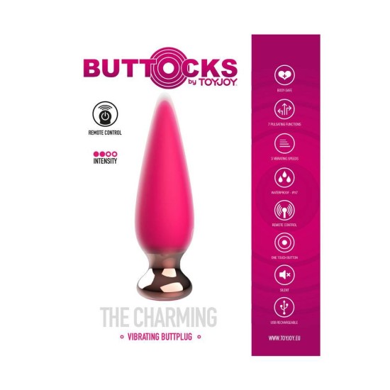 Ασύρματη Σφήνα Σιλικόνης - The Charming Remote Vibrating Butt Plug Sex Toys 