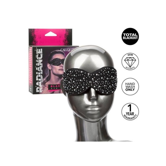 Blackout Eye Mask With Rhinestones Fetish Toys 