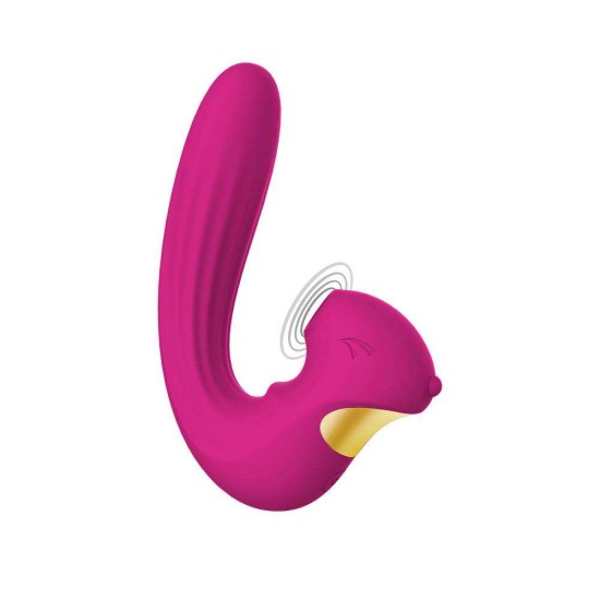 Διπλός Δονητής Σιλικόνης - Celestial Love Vibrator With Clitoral Stimulator Sex Toys 