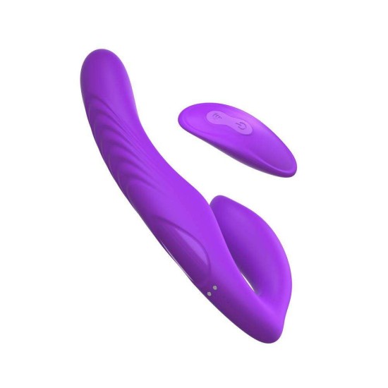 Ασύρματο Διπλό Στραπον - Her Ultimate Remote Strapless Strap On Purple Sex Toys 