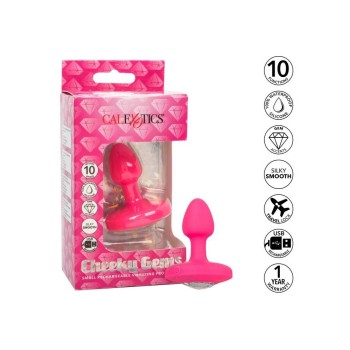 Cheeky Gem Small Rechargeable Vibrating Probe Pink