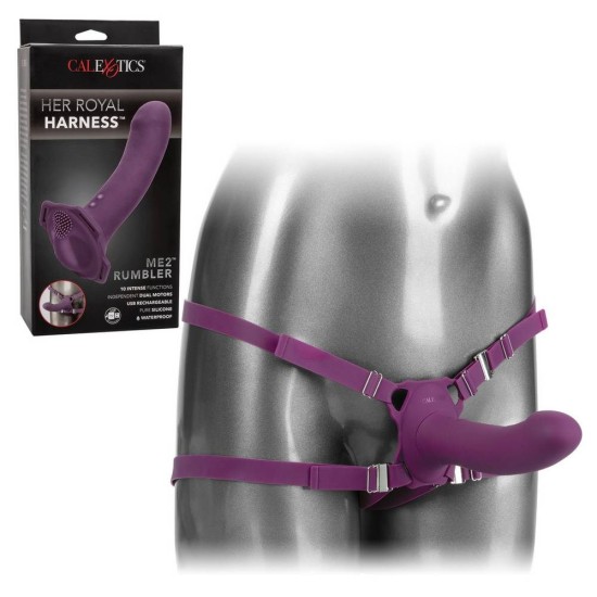 Δονούμενο Ομοίωμα Με Ζώνη - Her Royal Harness Me2 Rumbler Silicone Strap On Sex Toys 