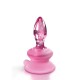 Γυάλινη Σφήνα Με Βεντούζα - Icicles No.90 Glass Plug With Suction Cup Pink Sex Toys 