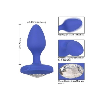 Δονούμενη Σφήνα Πρωκτού - Cheeky Gem Medium Rechargeable Vibrating Probe Blue