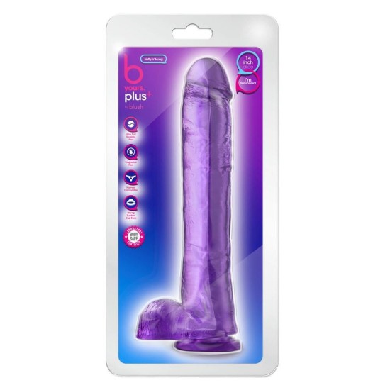 Πολύ Μεγάλο Ρεαλιστικό Πέος - Hefty N' Hung XL Realistic Dildo Purple 35cm Sex Toys 