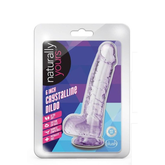 Μαλακό Ρεαλιστικό Πέος - Crystalline Soft Realistic Dildo Amethyst 15cm Sex Toys 