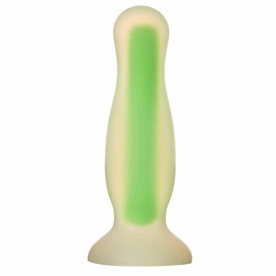 Φωσφοριζέ Σφήνα Σιλικόνης - Glow In The Dark Soft Silicone Plug Small Green Sex Toys 