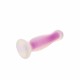 Φωσφοριζέ Σφήνα Σιλικόνης - Glow In The Dark Soft Silicone Plug Medium Purple Sex Toys 