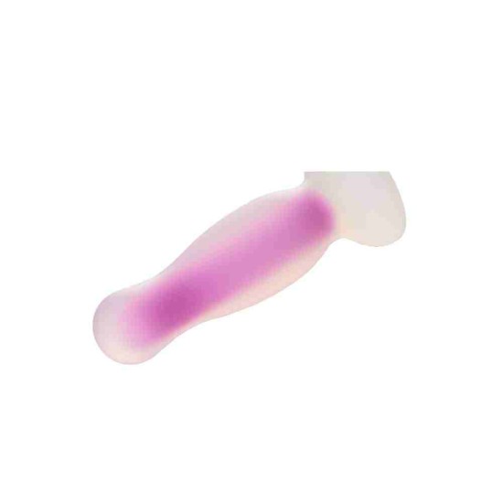 Φωσφοριζέ Σφήνα Σιλικόνης - Glow In The Dark Soft Silicone Plug Medium Purple Sex Toys 