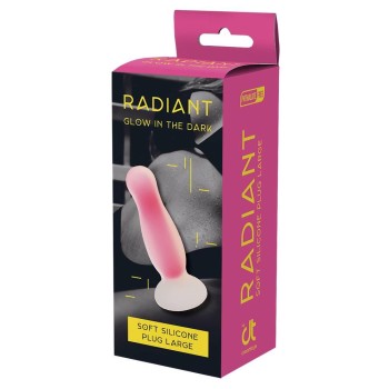 Glow In The Dark Soft Silicone Plug Large Pink