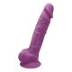 Ρεαλιστικό Πέος Σιλικόνης - Real Love Silicone Dildo With Balls Purple 18cm Sex Toys 