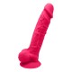 Ρεαλιστικό Πέος Σιλικόνης - Real Love Silicone Dildo With Balls Fuchsia 18cm Sex Toys 