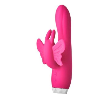 Flirts Butterfly Silicone Vibrator Pink