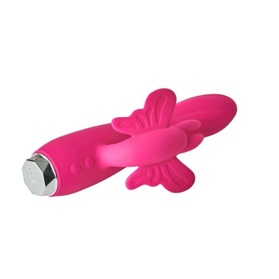 Flirts Butterfly Silicone Vibrator Pink Sex Toys